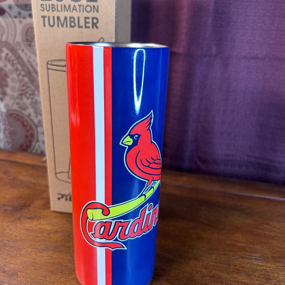 Cardinals Blue Stainless Steel Tumbler - Picture 3 of 5